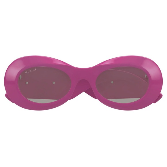 NEW GUCCI OVAL SUNGLASSES GUCCI GG1696S 004 PINK GREY EYEWEAR - Picture 2 of 3